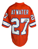 Steve Atwater Denver Signed Orange Football Jersey XXXII XXXIII PSA/DNA