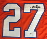 Steve Atwater Denver Signed Orange Football Jersey XXXII XXXIII PSA/DNA