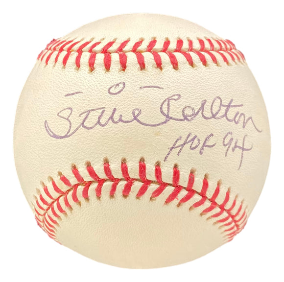 Steve Carlton Phillies Signed Official MLB Baseball HOF 94 BAS BH080096
