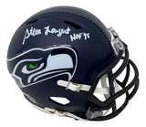 Steve Largent Signed Seattle Seahawks Mini Speed Helmet HOF 95 BAS