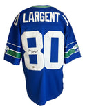 Steve Largent Signed Seattle Seahawks M&N 1985 Legacy Jersey HOF 95 BAS