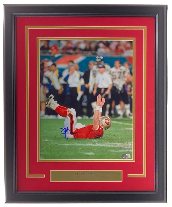 Steve Young Signed Framed 11x14 San Francisco 49ers Photo BAS BD59593 Sports Integrity