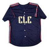Steven Kwan Cleveland Signed Navy Baseball Jersey JSA QR