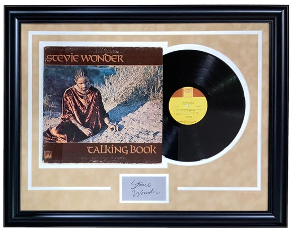 Stevie Wonder Framed 1972 Talking Book Record w/ Laser Engraved Signature