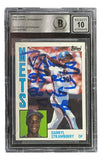 Darryl Strawberry Signed 1984 Topps #182 Mets Rookie Card w/ 2 Insc BAS Auto 10