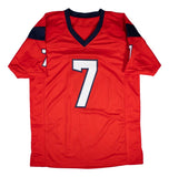CJ Stroud Houston Signed Red Football Jersey JSA QR