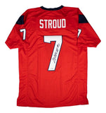 CJ Stroud Houston Signed Red Football Jersey JSA QR