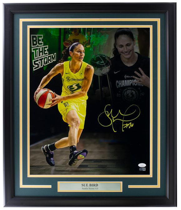 Sue Bird Signed Framed 16x20 Seattle Storm WNBA Collage Photo JSA Steiner Sports Integrity