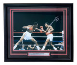 Sugar Ray Leonard Signed Framed 16x20 Boxing Swing Photo BAS ITP