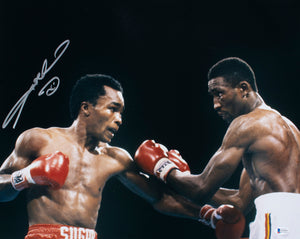 Sugar Ray Leonard Signed 16x20 Boxing Photo BAS ITP