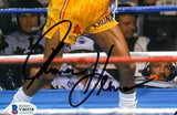 Sugar Ray Leonard Thomas Hearns Signed 8x10 Boxing Stance Photo BAS - Sports Integrity