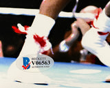 Sugar Ray Leonard Thomas Hearns Signed 8x10 Vertical Boxing Punch Photo BAS Sports Integrity