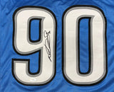 Ndamukong Suh Detroit Signed Light Blue Football Jersey JSA QR
