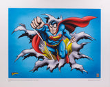 Superman Fist Forward 12x16 Framed DC Comic Limited Edition Giclee Sports Integrity