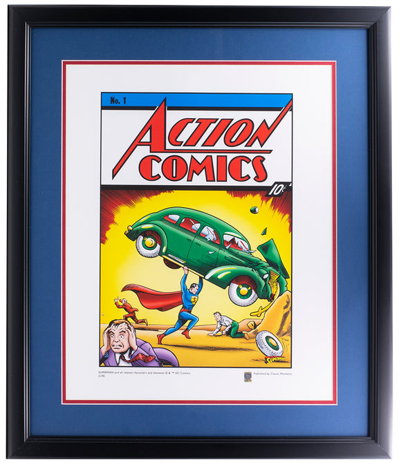 Action Comics Superman Number 1 12x16 Framed DC Comic Limited Edition Giclee Sports Integrity
