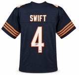 D'Andre Swift Chicago Signed Navy Football Jersey BAS