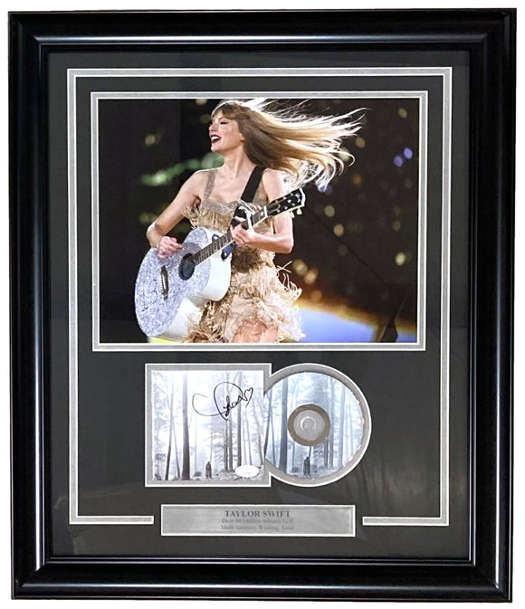 Taylor Swift Signed Framed Folklore CD Booklet w/ 11x14 Photo JSA
