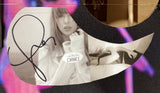 A T Swift Signed 41" Holding Pink Guitar Graphic Acoustic Guitar by Sports Integrity, JSA authenticated, features pink and purple graffiti in the background and a bold signature with sticker code AY17435.