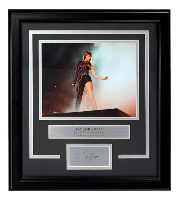 Taylor Swift Framed 8x10 Concert Smoke Photo w/ Laser Engraved Signature