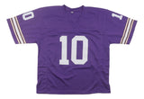 Fran Tarkenton Minnesota Signed Purple Football Jersey HOF 86 JSA QR Hologram