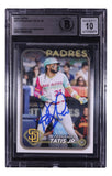 Fernando Tatis Jr Signed 2024 Topps #23 Padres Trading Card BAS Auto 10