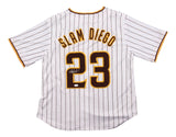 Fernando Tatis Jr. San Diego Signed White Slam Diego Baseball Jersey JSA
