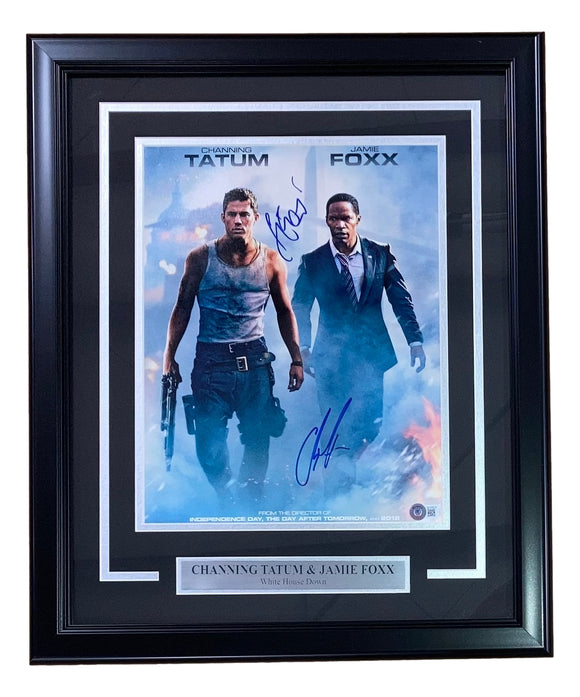 Channing Tatum Jamie Foxx Signed Framed 11x14 White House Down Photo BAS Sports Integrity