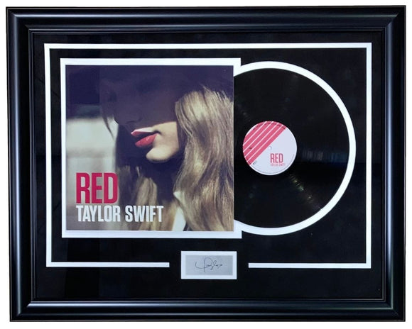 Taylor Swift Framed Red Vinyl Record w/ Laser Engraved Signature
