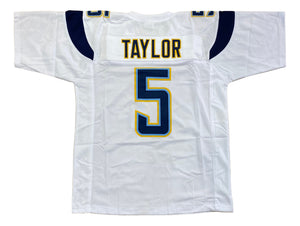 Tyrod Taylor Custom White Pro-Style Football Jersey Sports Integrity