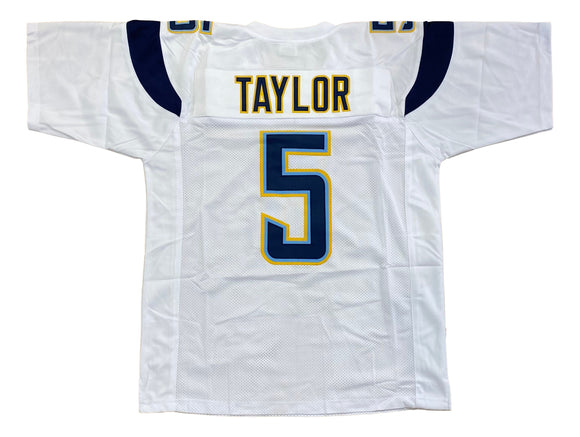 Tyrod Taylor Custom White Pro-Style Football Jersey Sports Integrity