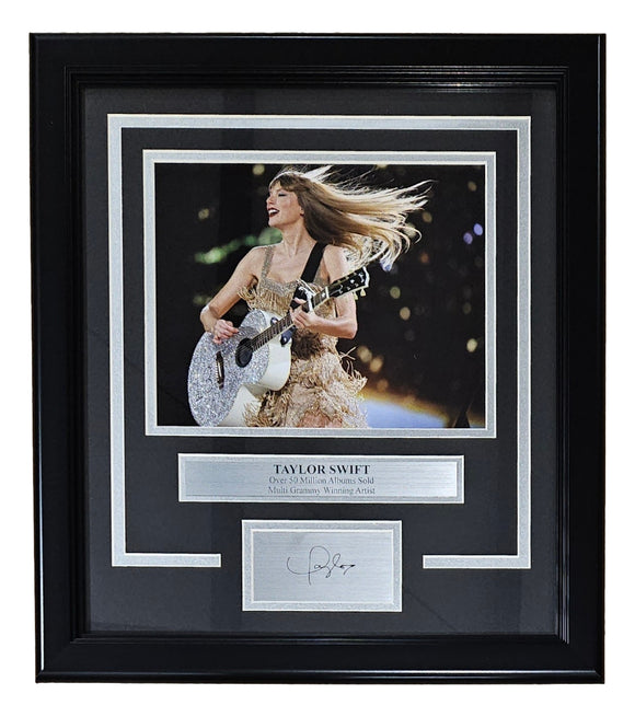 Taylor Swift Framed 8x10 Concert Photo w/ Laser Engraved Signature
