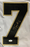 Taysom Hill New Orleans Signed White Football Jersey JSA ITP