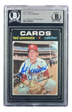 Ted Simmons Signed 1971 Topps #117 St Louis Cardinals Rookie Card BAS