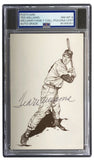 Ted Williams Signed Slabbed 4x6 Boston Red Sox Postcard PSA NM - MT 8 - Sports Integrity