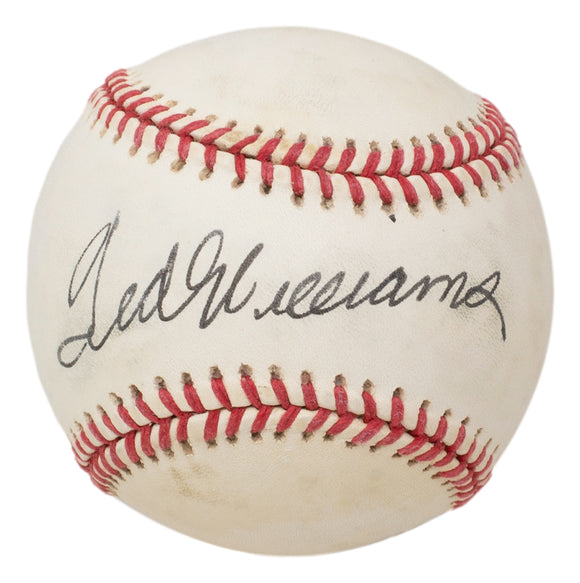 Ted Williams Red Sox Signed Official American League Baseball BAS LOA AB84191 Sports Integrity
