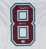Teemu Selanne Anaheim Signed White Hockey Jersey HOF 17 BAS
