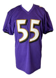 Terrell Suggs Baltimore Signed Purple Pro-Cut Football Jersey JSA Hologram