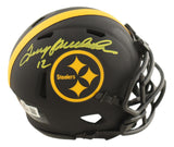 Terry Bradshaw Signed Pittsburgh Steelers Eclipse Mini Speed Helmet BAS