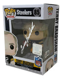 Terry Bradshaw Signed In White Pittsburgh Steelers Funko Pop #85 BAS