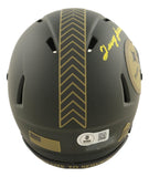 Terry Bradshaw Signed Steelers Salute To Service Mini Speed Helmet BAS