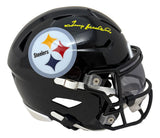 Terry Bradshaw Signed In Yellow Pittsburgh Steelers MIDI SpeedFlex Helmet BAS