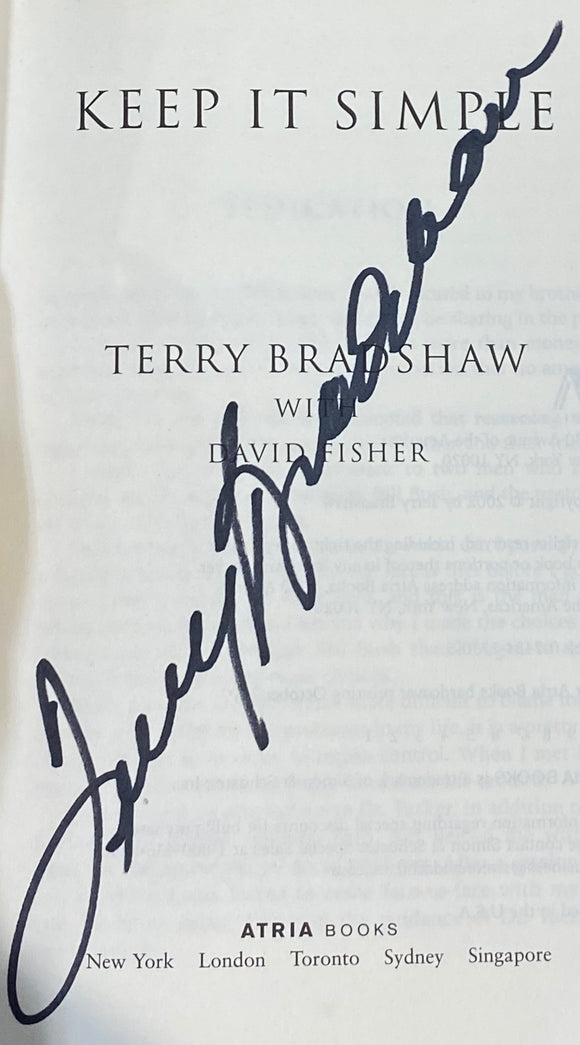 Terry Bradshaw Signed Keep It Simple Book BAS Sports Integrity