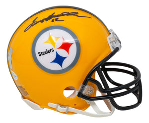 Terry Bradshaw Signed Pittsburgh Steelers Throwback Mini Replica Helmet BAS ITP