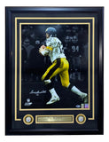 Terry Bradshaw Signed Framed 16x20 Pittsburgh Steelers Spotlight Photo BAS Sports Integrity