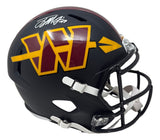 Terry McLaurin Signed Washington Commanders FS Alt Black Rep Speed Helmet BAS