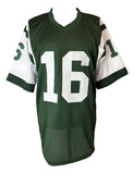 Vinny Testaverde New York Signed Green Football Jersey JSA