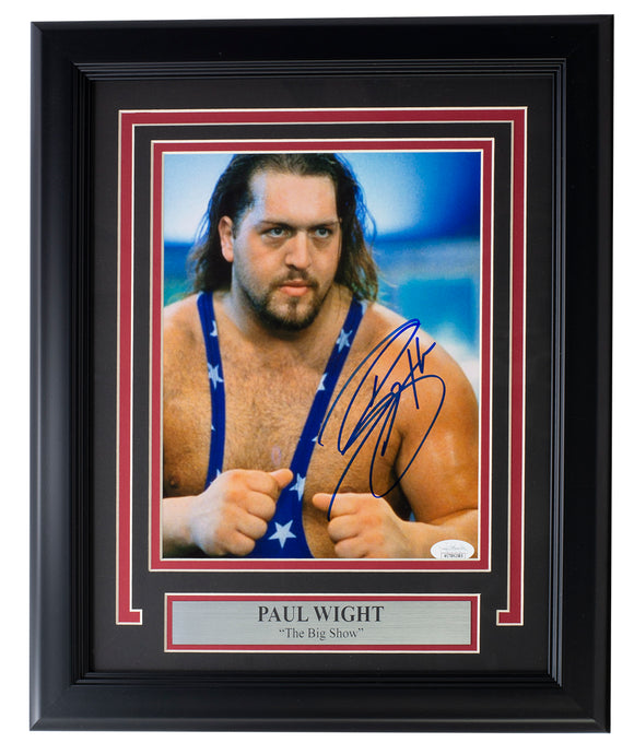 The Big Show Paul Wight Signed Framed 8x10 WWE Photo JSA WIT892585 Sports Integrity