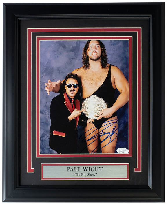 The Big Show Paul Wight Signed Framed 8x10 WWE Photo JSA WIT893114 Sports Integrity