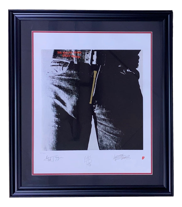 The Rolling Stones Framed 20x24 Sticky Fingers Lithograph