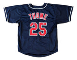 Jim Thome Cleveland Signed Navy Baseball Jersey BAS+Prova